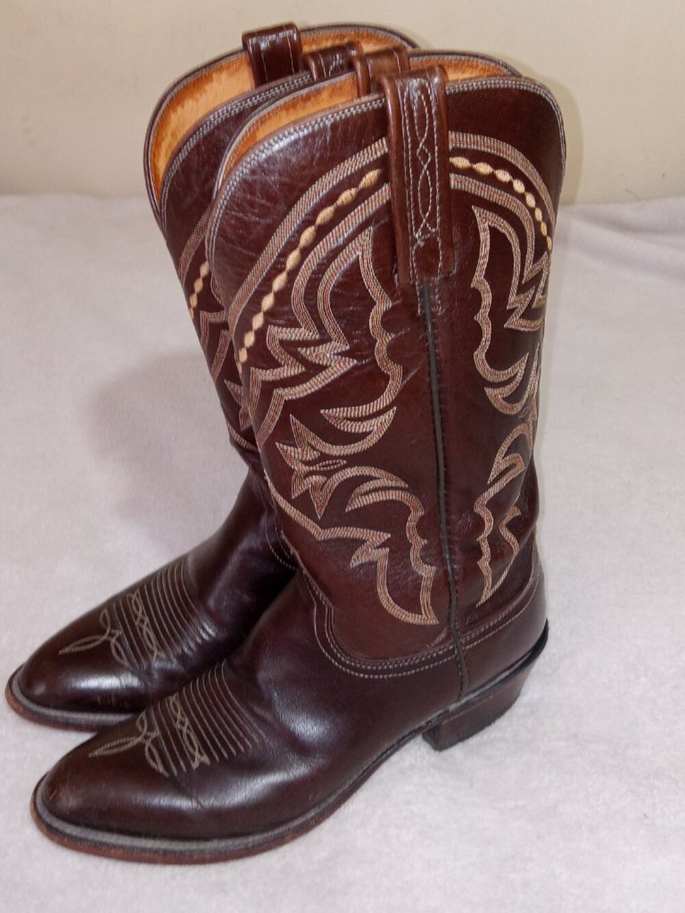 Lucchese 1883 Men's 8.5D N7012R4 Chocolate Brown Leather Western Cowboy Boots - Picture 15 of 16